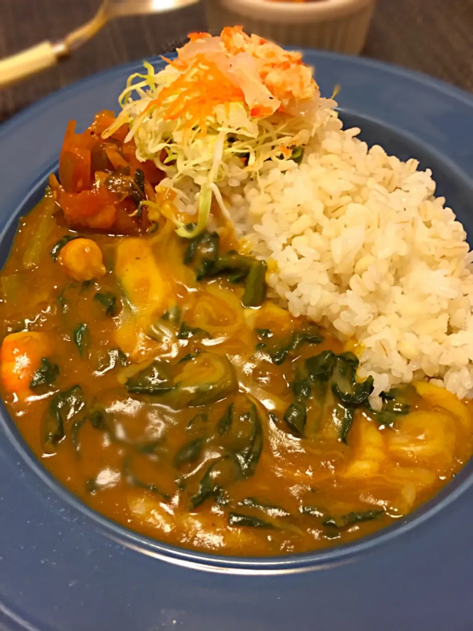 ほうれん草と海老のチーズカレー🍛|Takaki Sasakiさん