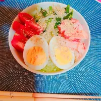 Snapdishの料理写真:サッポロ一番塩ラーメンで冷やしラーメン！|ballet_catsさん