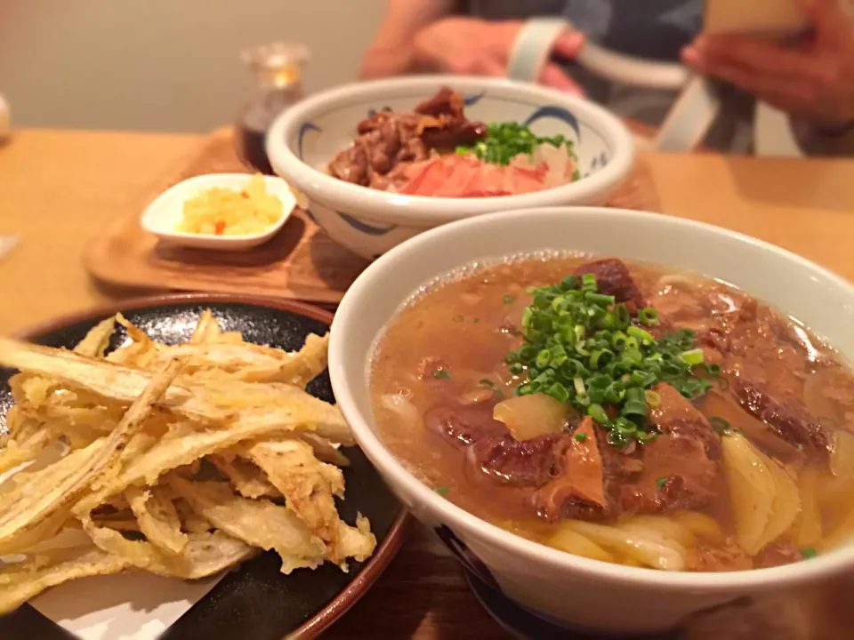 すじ煮込みうどん+ごぼう天|チルさん