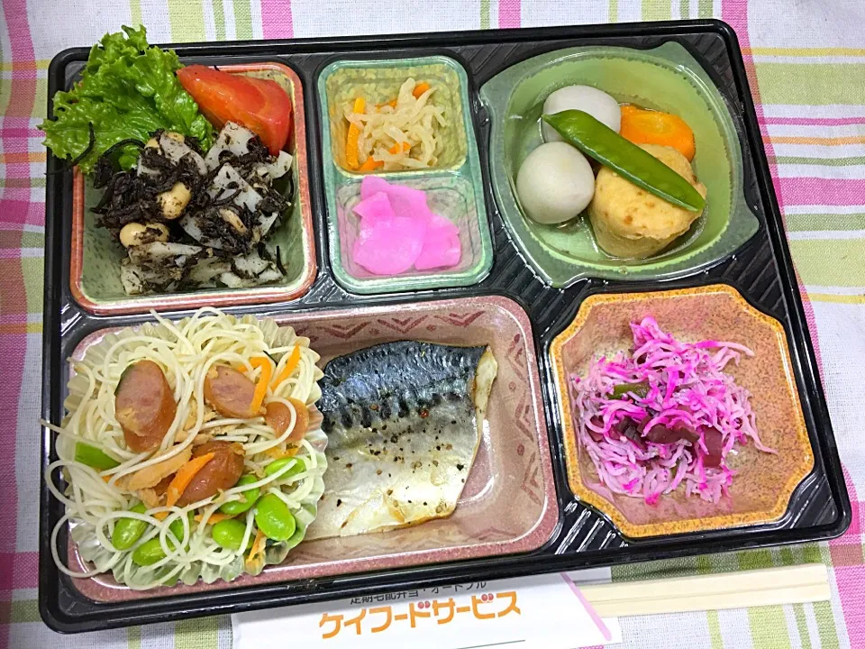 Snapdishの料理写真:そうめんチャンプルー 日替わり弁当 豊川市宅配|Naokazu Kuritaさん