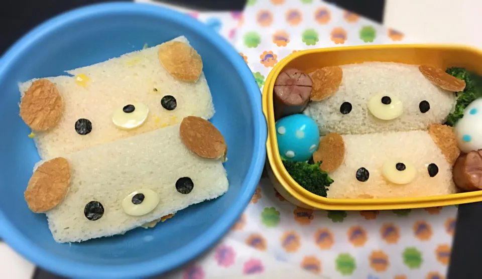 わんこサンドイッチ#お弁当#朝ごはん#簡単料理|休日限定ままさん