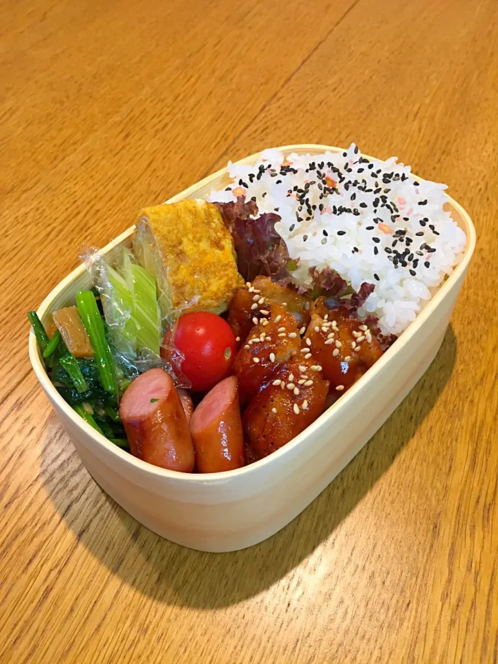 高校生息子のお弁当  もっちりチキン（たっきーママさんレシピ）|まつださんさん