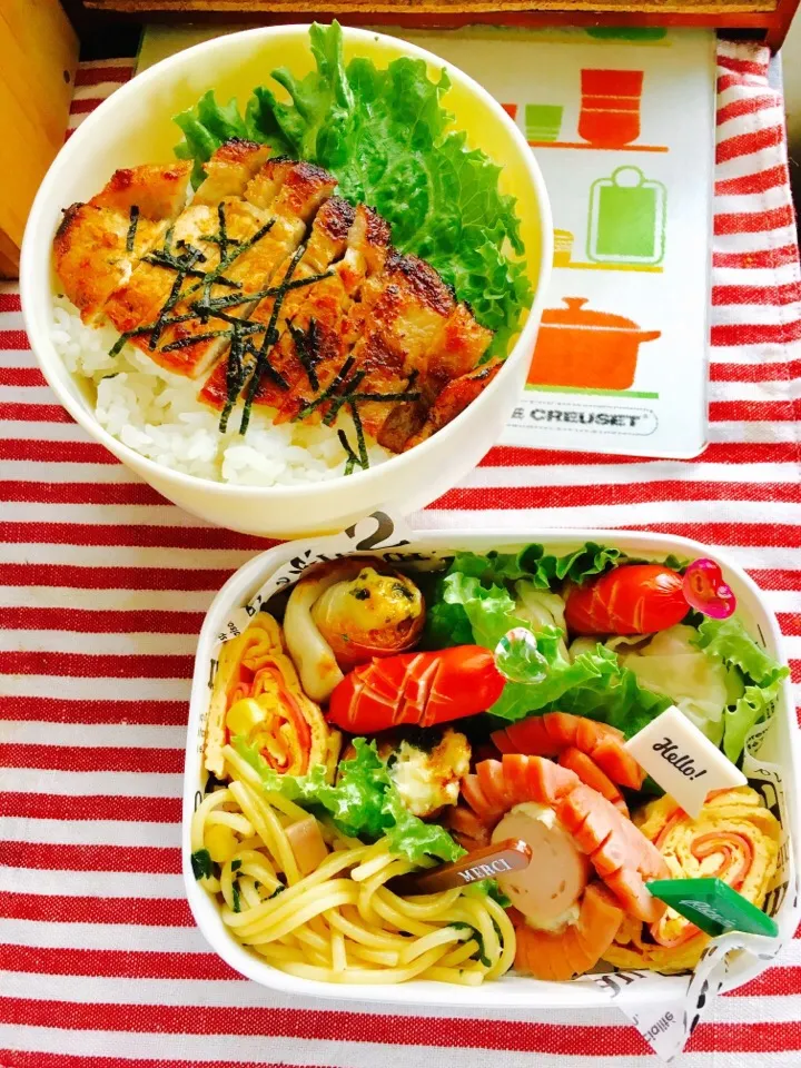 #どんぶり弁当#学生弁当|uecoさん