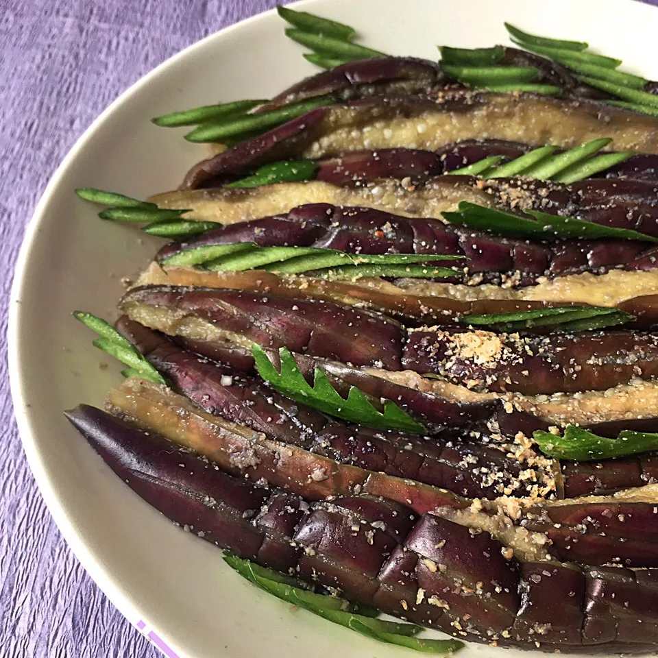 あいさんの料理 レンジ茄子の胡麻酢和え🍆|izoomさん