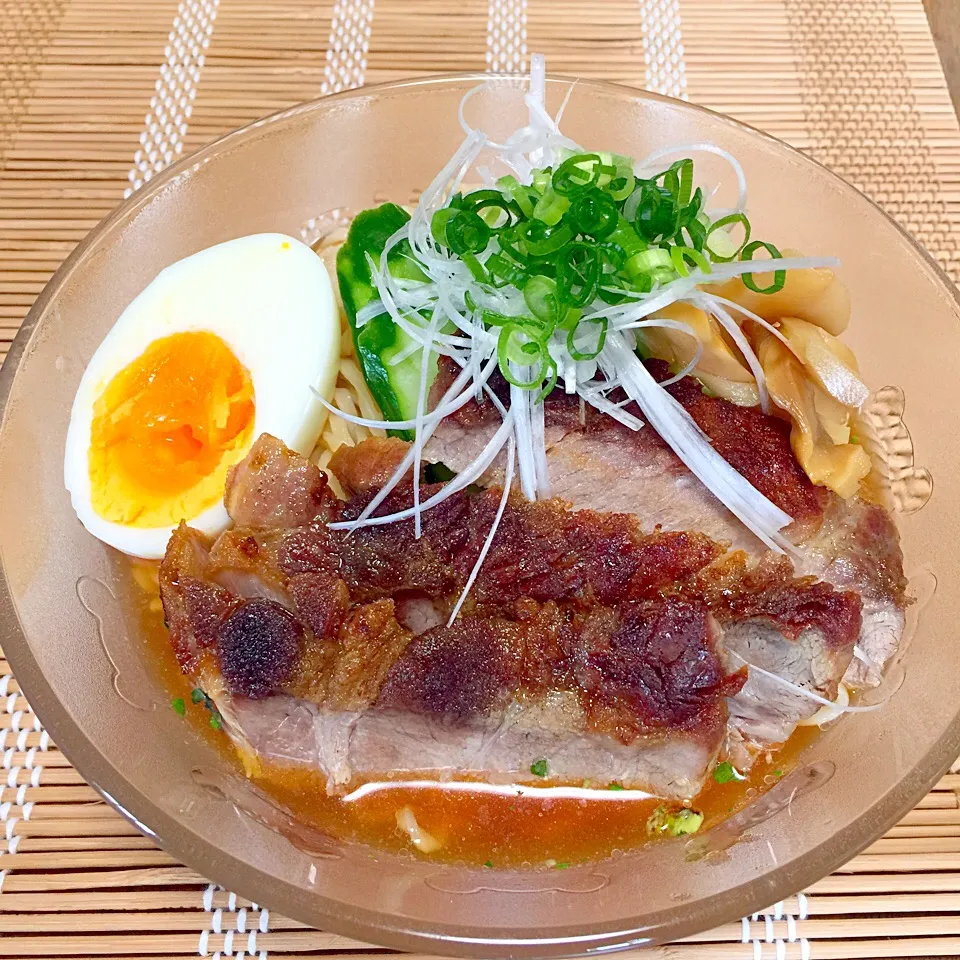 #麺 
冷やしらーめん|もこうさぎさん