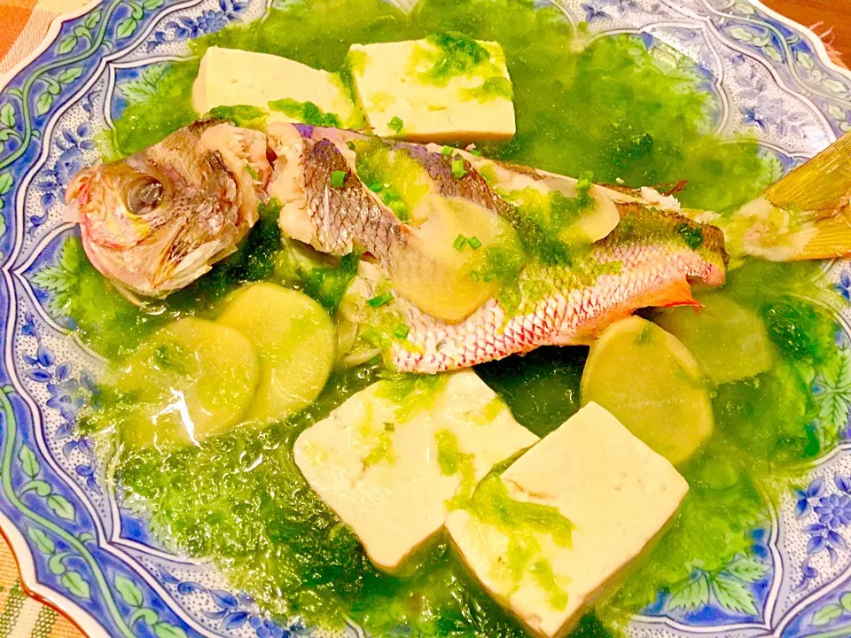 Snapdishの料理写真:石垣島で釣ったお魚でマース煮|KANAさん