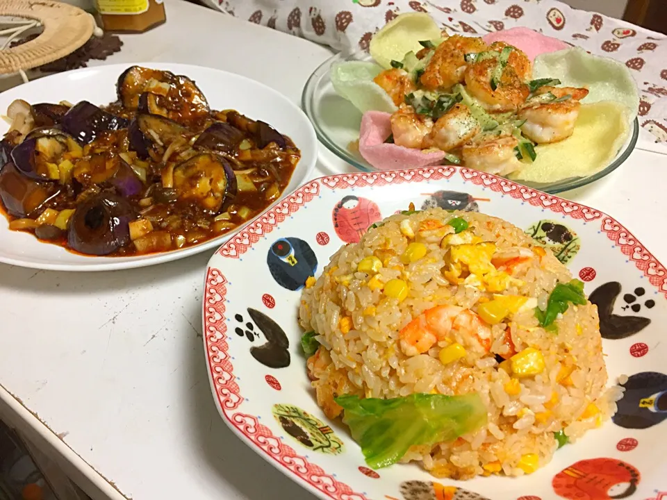 トムヤム炒飯  海老マヨ炒め  麻婆茄子|石川洋子さん