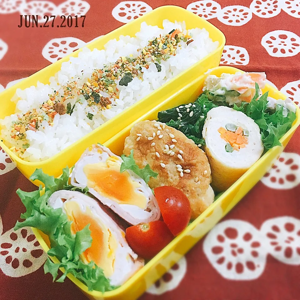 鶏胸肉いっぱい弁当 #弁当 #お弁当記録 #お弁当 #常備菜 #ポテサラ|momo31omomさん