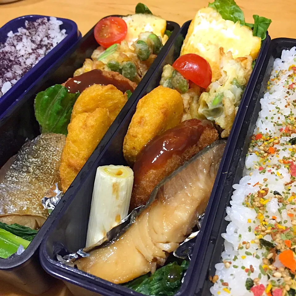 Snapdishの料理写真:今日の親父弁当！|沖縄「ピロピロ」ライフさん