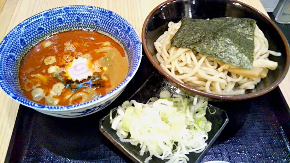 舎鈴　坦々つけ麺（並）ネギ増し|あんぴーさん