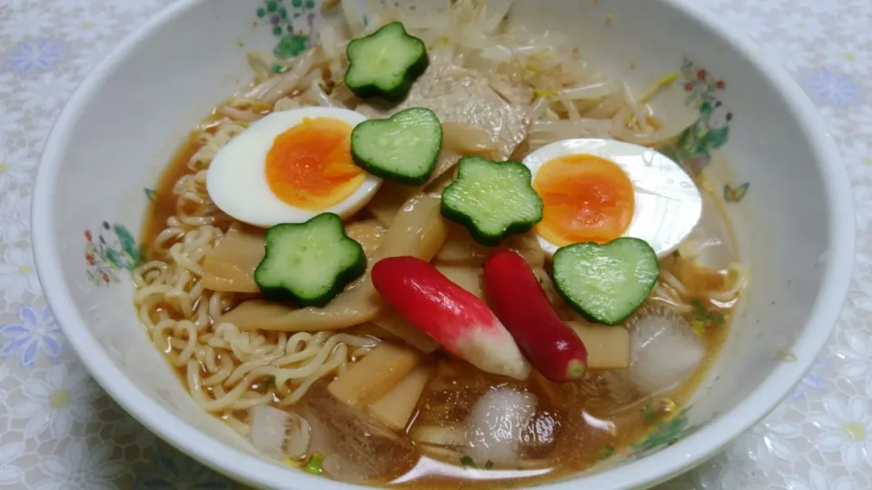 Snapdishの料理写真:サッポロ一番みそラーメンの冷やし麵|Youko  Yamaguchiさん