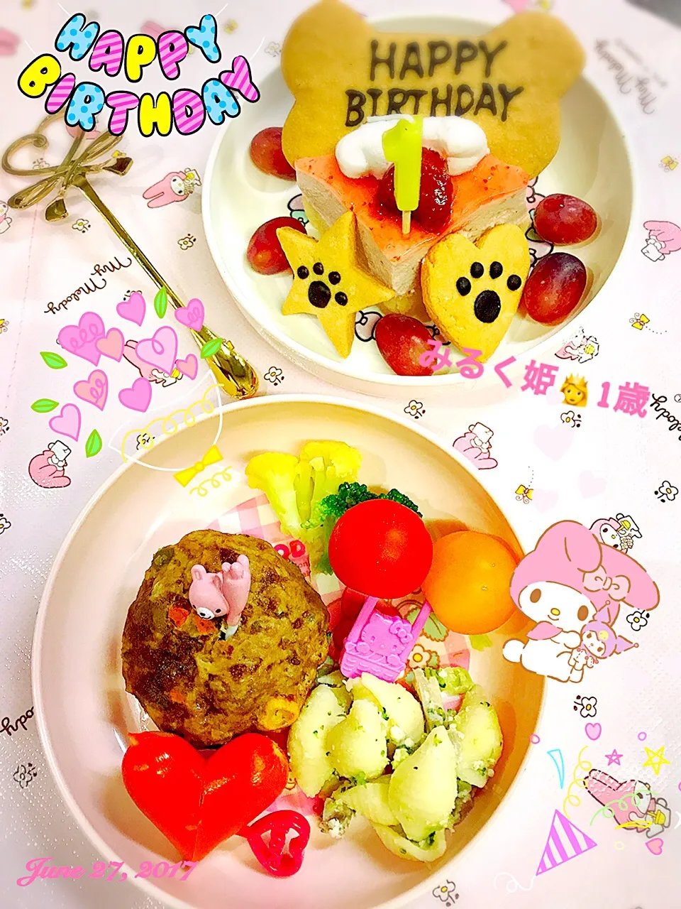 Snapdishの料理写真:愛娘1歳Birthday|milkさん