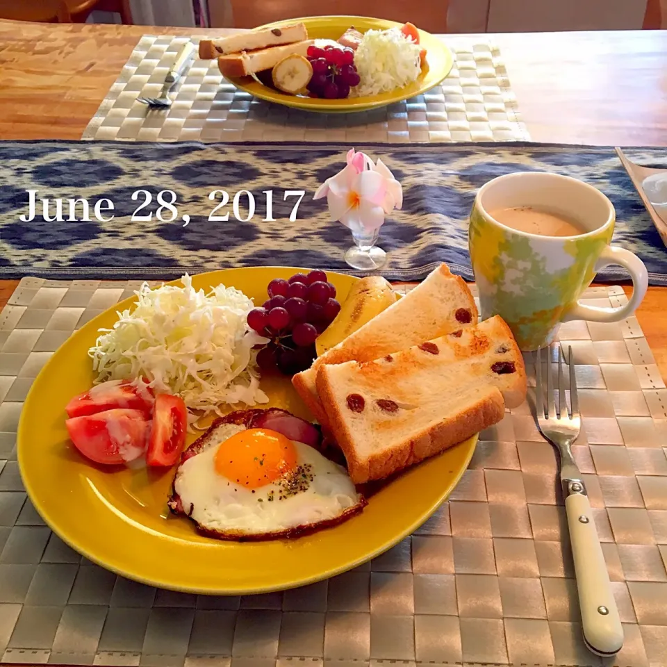 Snapdishの料理写真:朝ごはん 2017・6・28|ローゼルさん