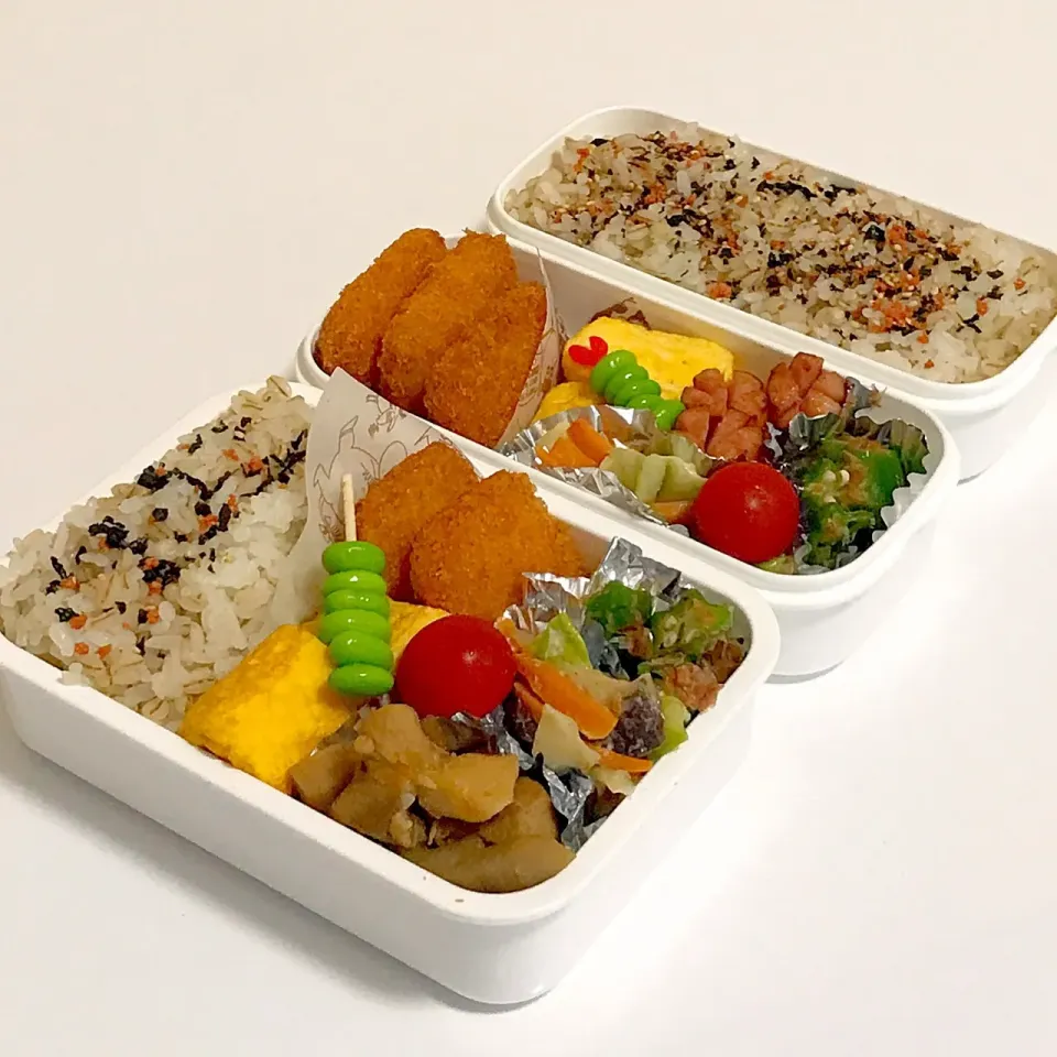 パパと娘っちのお弁当(^^)
#お弁当 #麦ご飯 #玉子焼き|kakoさん