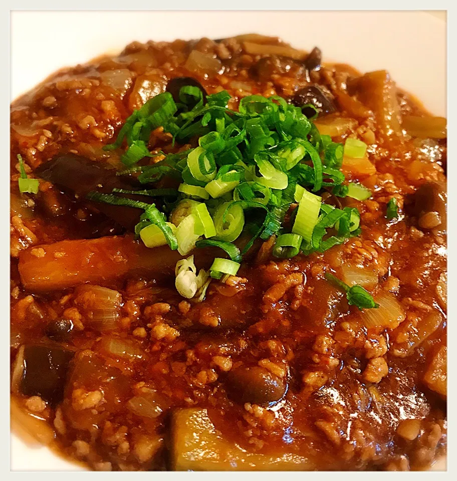 Snapdishの料理写真:麻婆茄子風〜Fried egg plant with Chinese chili sauce|toyamadaさん