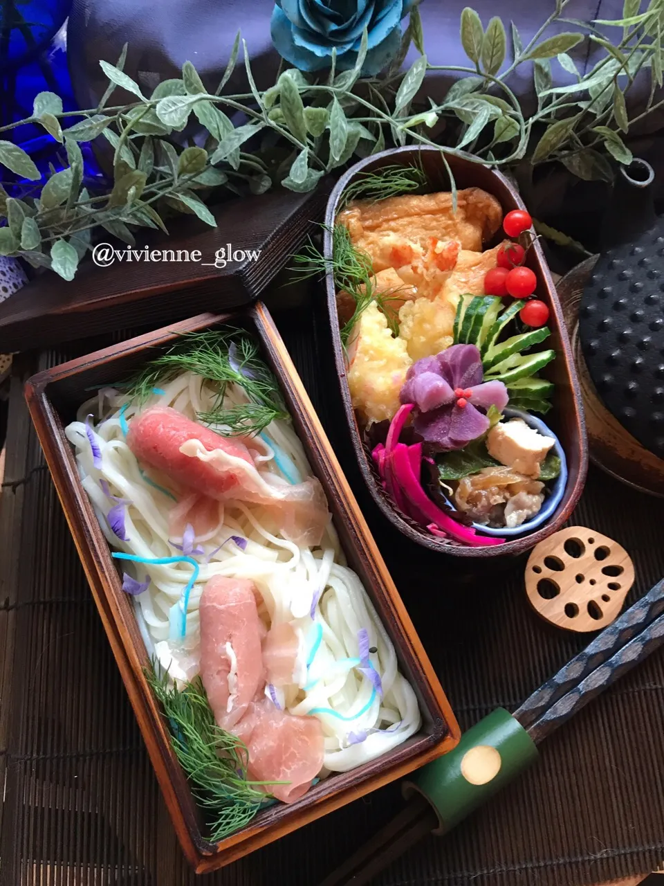 生ハム金魚の冷やしうどん弁当|vivienne_glowさん