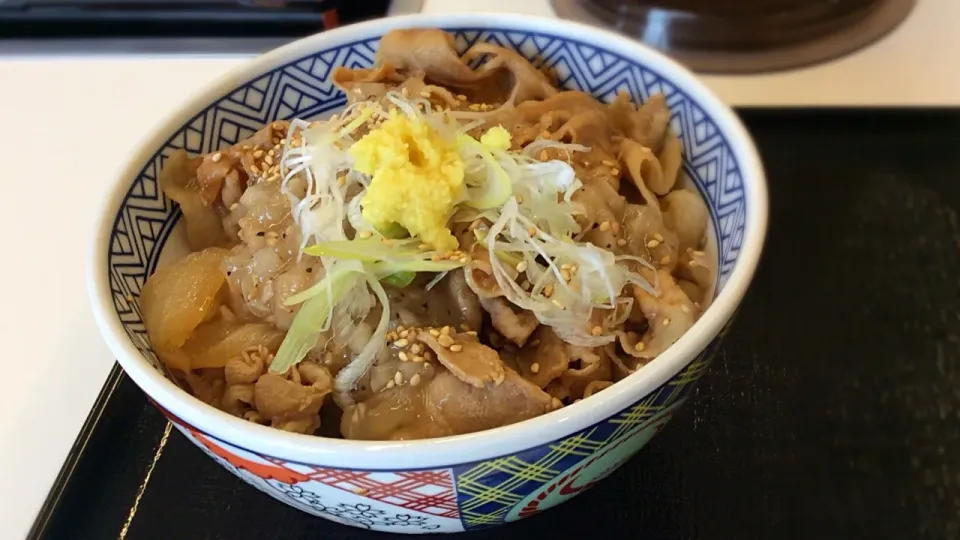 吉野家さんの新商品「ねぎ塩豚丼」😋|アライさんさん