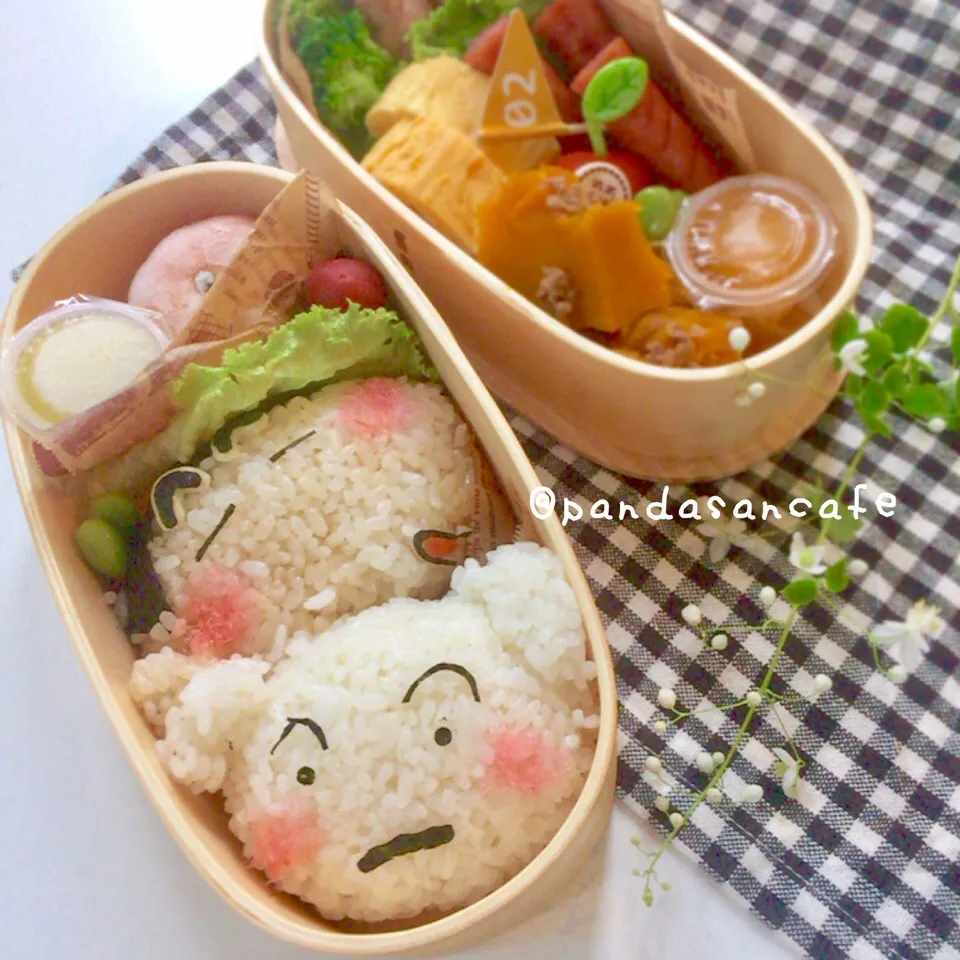 JK娘のお弁当★しんちゃんおにぎり弁当#キャラ弁 #しんちゃん #おにぎり|あおぱんださん