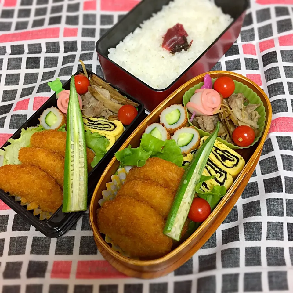 Snapdishの料理写真:6/29 高校男子のお弁当&パパ弁|おおけいさん