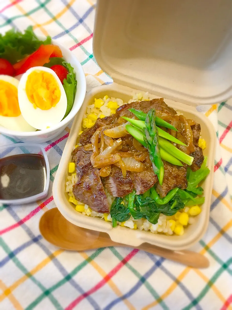 今日のパパ弁当はステーキ弁当💕|key♪さん