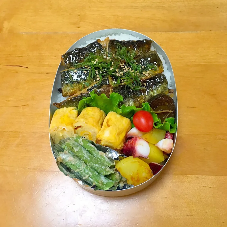 Snapdishの料理写真:イワシの蒲焼き弁当(*^^*)|sachiさん