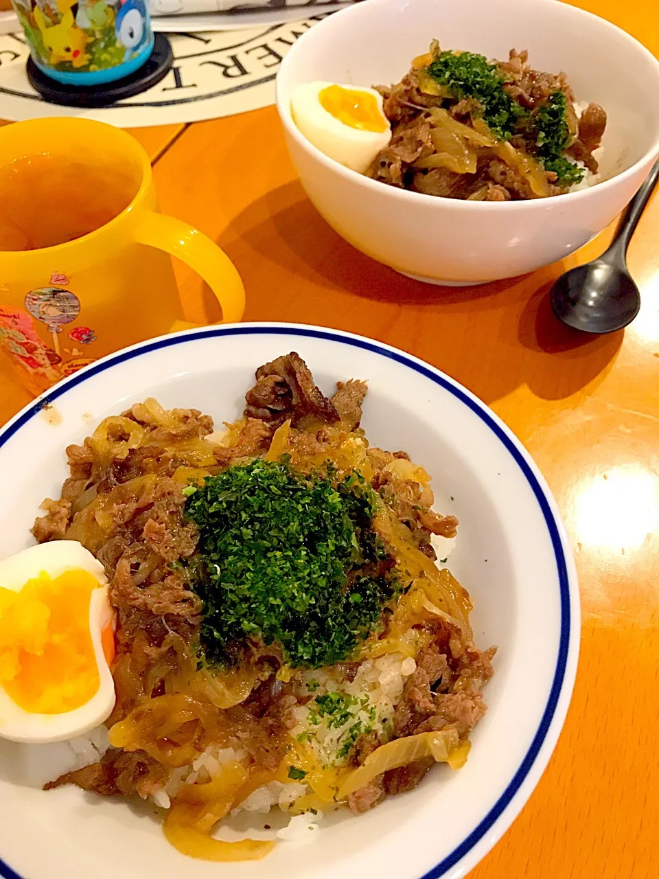 牛丼  半熟卵 青海苔がけ|ch＊K*∀o(^^*)♪さん