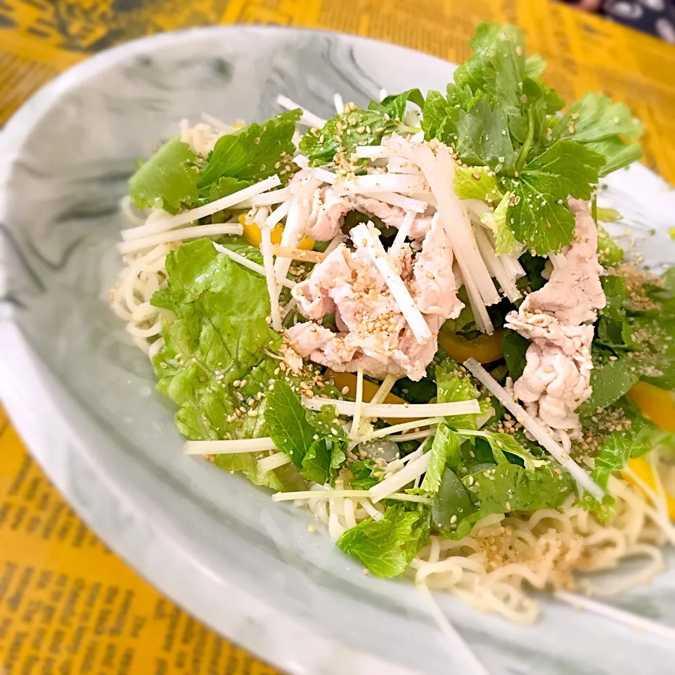 SDで当選したサッポロ一番塩ラーメンで冷やし塩ラーメン❤️|mieko matsuzakiさん