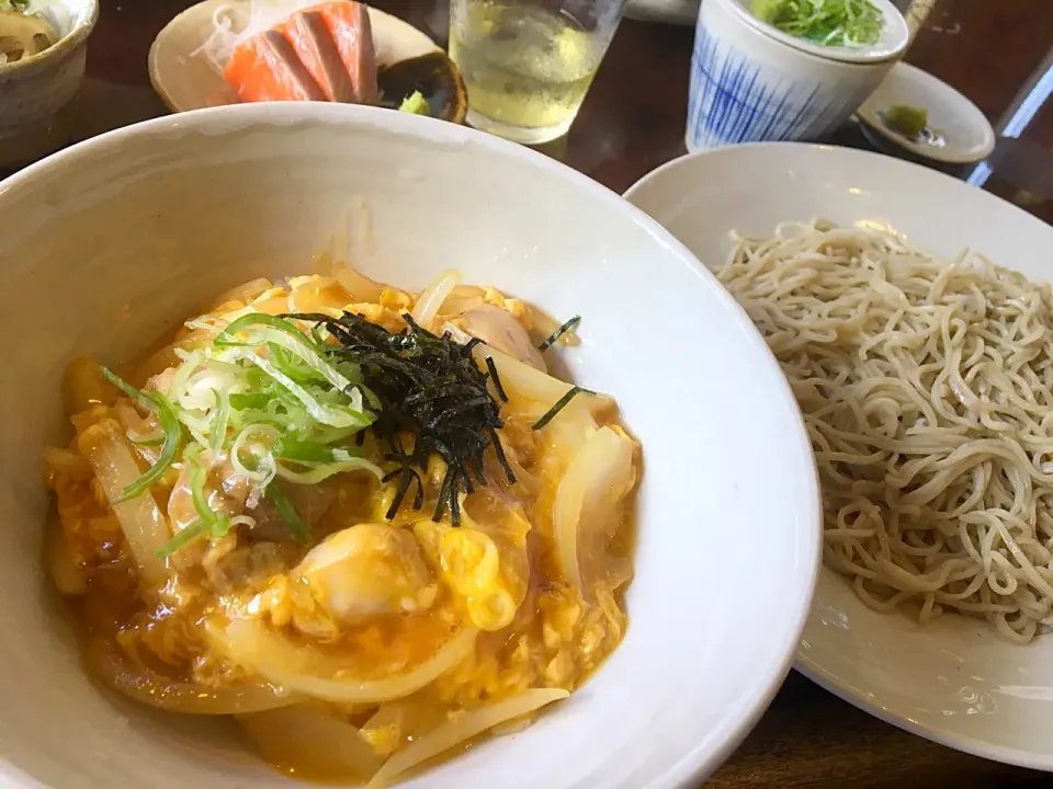 浄照窯で親子丼セット蕎麦増ランチ|まる丸 kichenさん