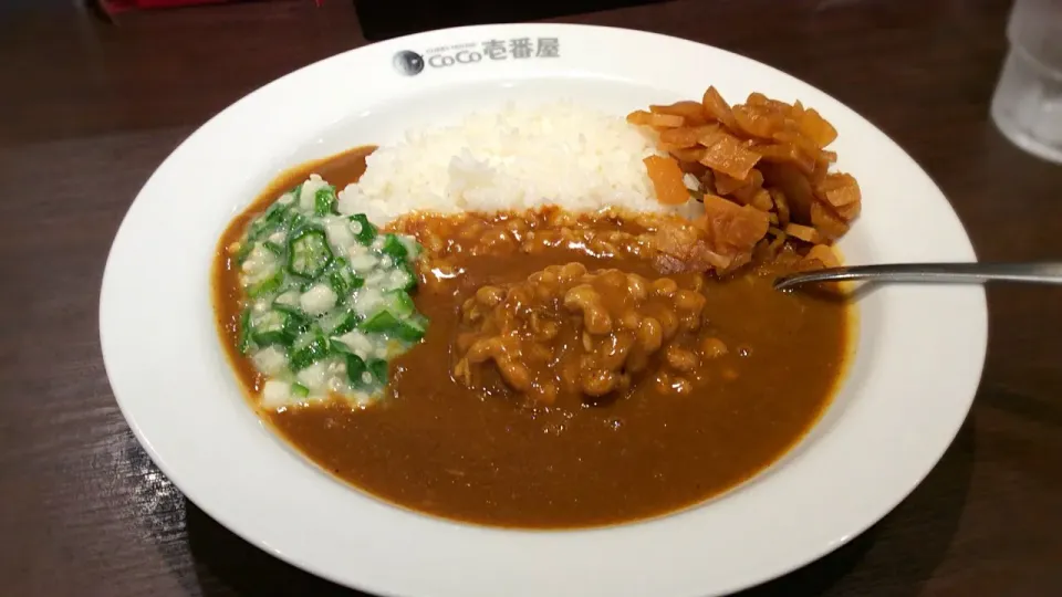 梅雨の不快な暑さに負けるな💪
ネバネバ三昧カレー🍛CoCo壱番屋😋|アライさんさん