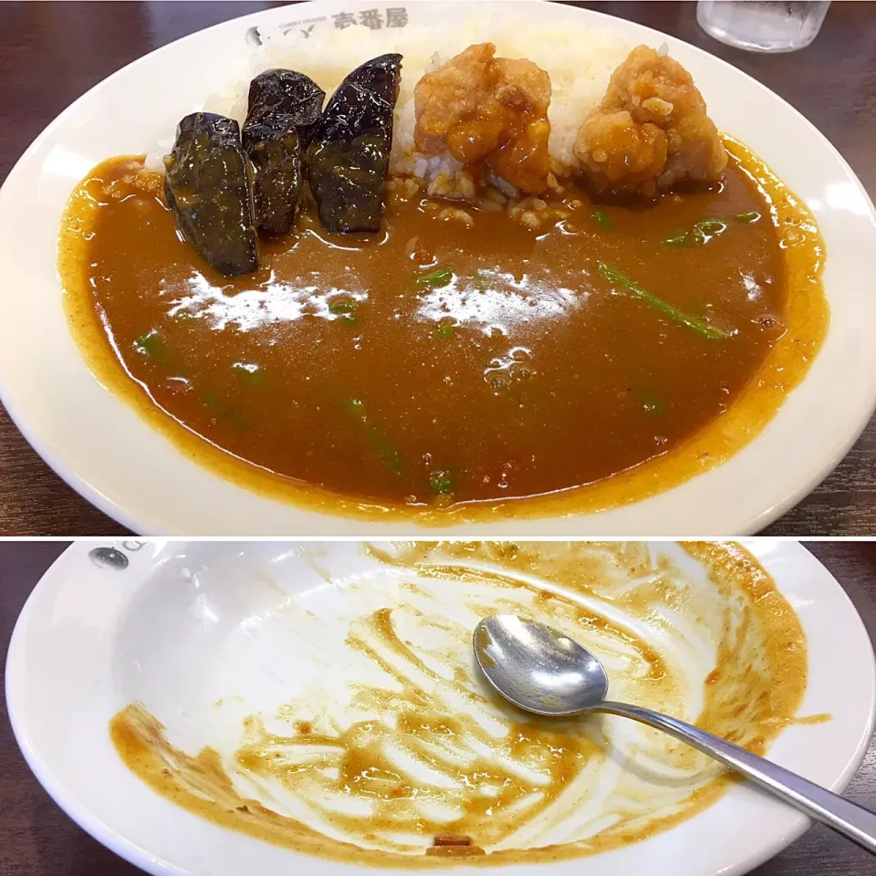 バラエティカレー
ナス、フライドチキン、トマトアスパラ
400.1辛

#ココイチ #カレー|Agaricusさん