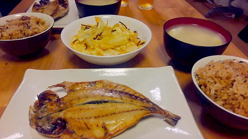 あじの開き定食|かおちゃんさん