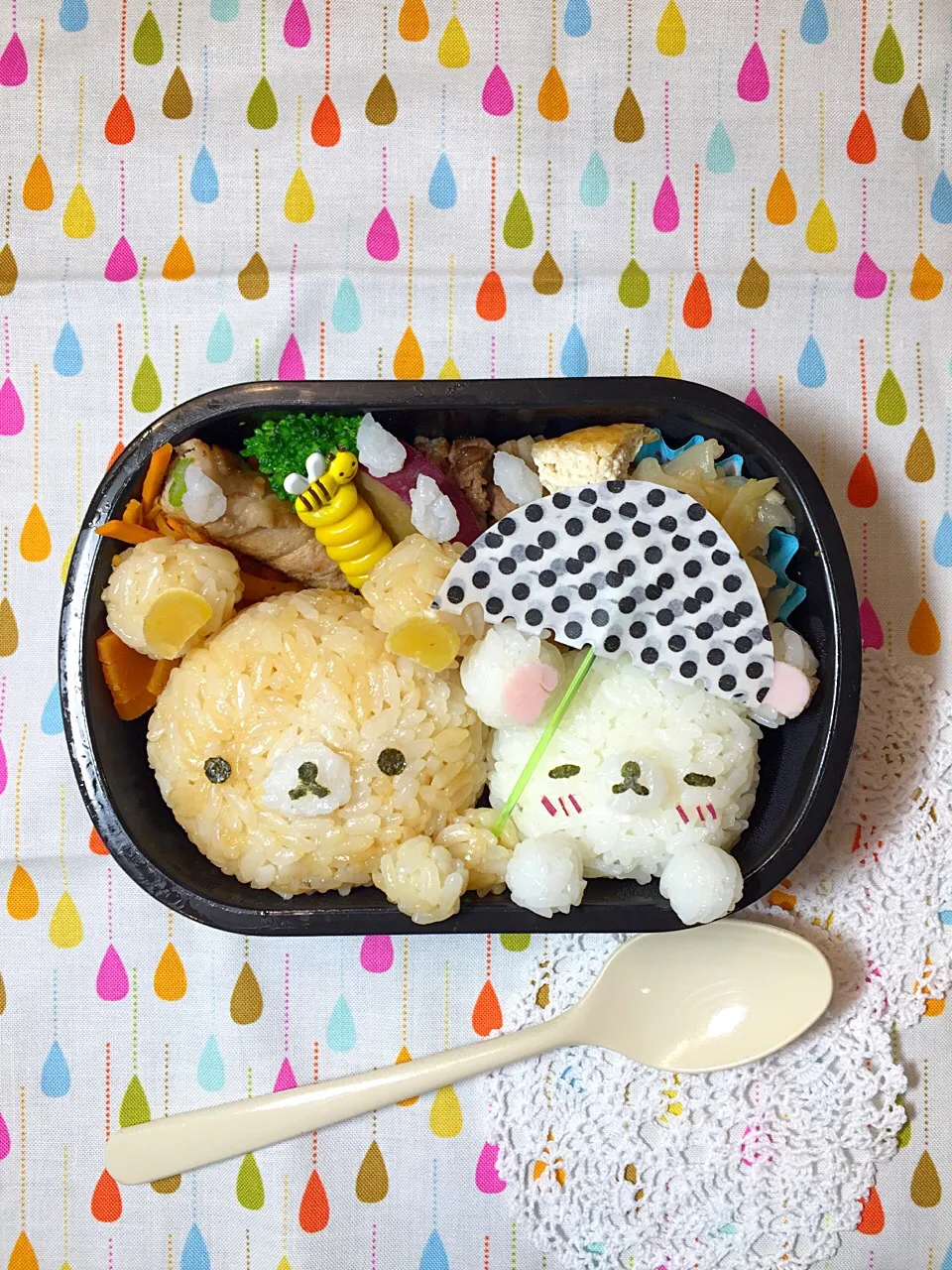 Snapdishの料理写真:雨の日のリラックマお弁当☆|makoryuneさん