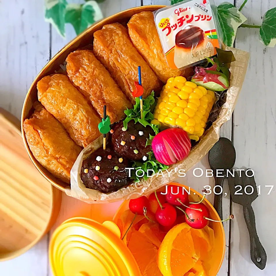 高校生息子弁当〜おいなりさん弁当✨|まぁちゃんさん