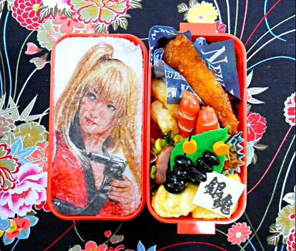 銀魂『来島また子/菜々緒』弁当
 #オブラートアート
 #似顔絵弁当|みんなのあねごさん