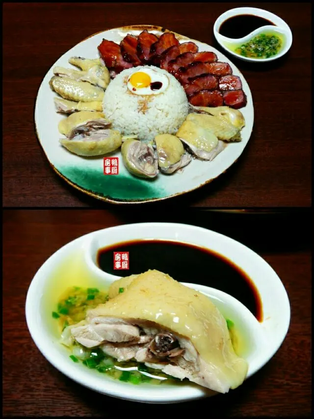 chicken and roast pork with rice|steven z.y.さん