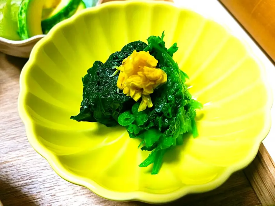 ほうれん草の菊菜添え|vege食堂さん