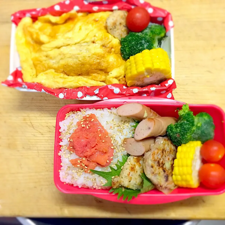 女子高生弁当#オムライス#母は残り物弁当#とうもろこし#鶏肉ピカタ|Eriko  Naraさん