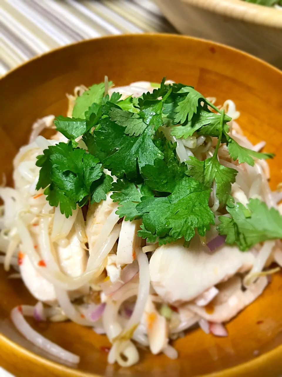 蒸し鶏ともやしのエスニックサラダ🥗|長谷川裕子さん