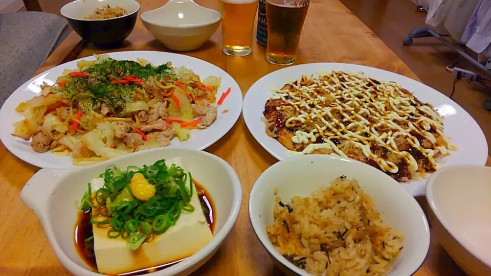 いか焼き
焼きそば
炊き込みご飯
冷奴|かおちゃんさん