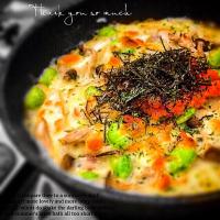 あっつあつチーズドリア  枝豆と明太子とわたし ああ、すてち(๑˃̵ᴗ˂̵)