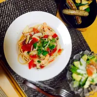 今日のごはん(*^^*) 冷製パスタ🎶|あやのさん