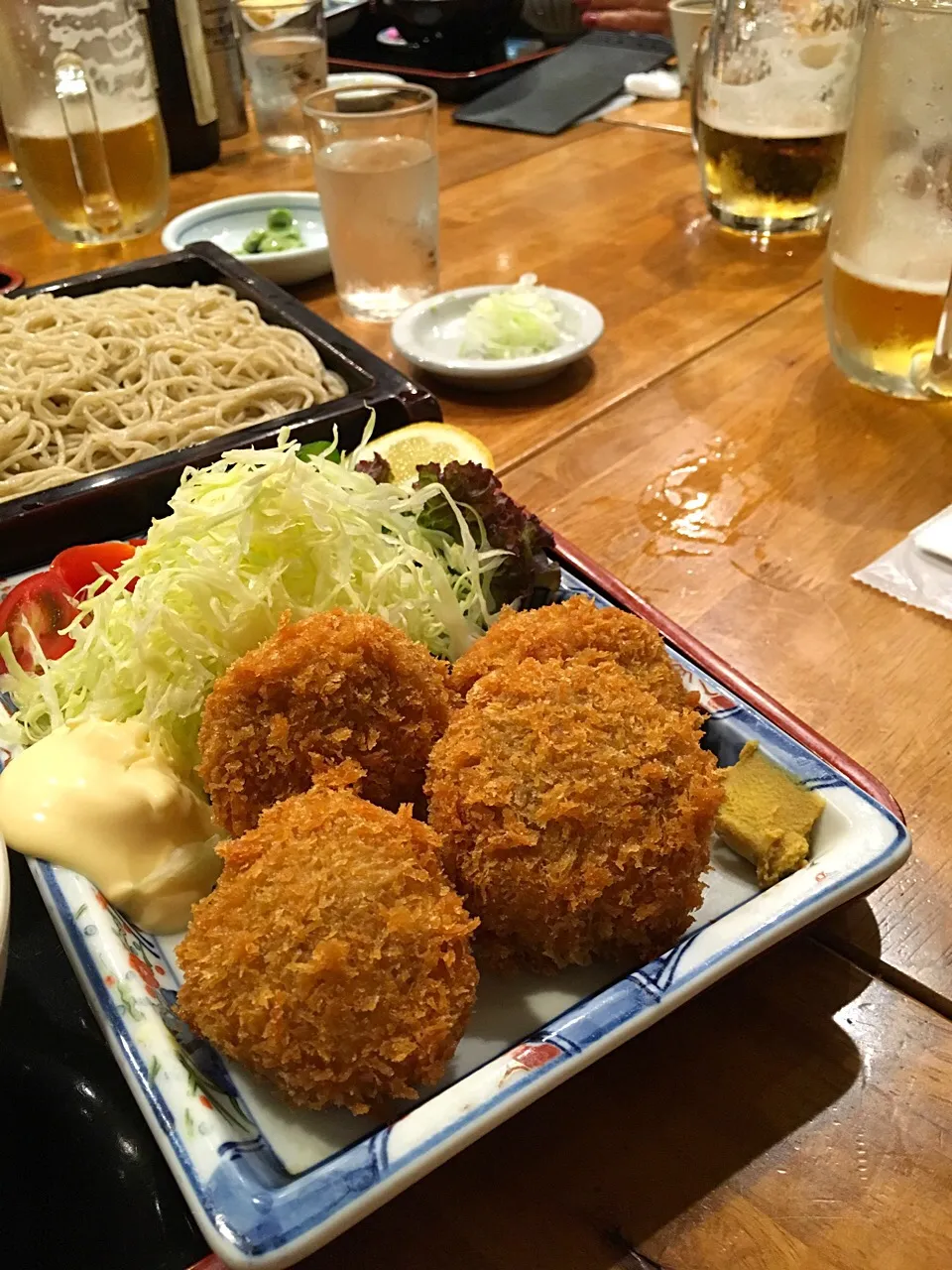 Snapdishの料理写真:そばコロッケ定食
蕎麦とコロッケでは無くて、蕎麦がきを揚げたものと蕎麦|沼澤宏幸さん