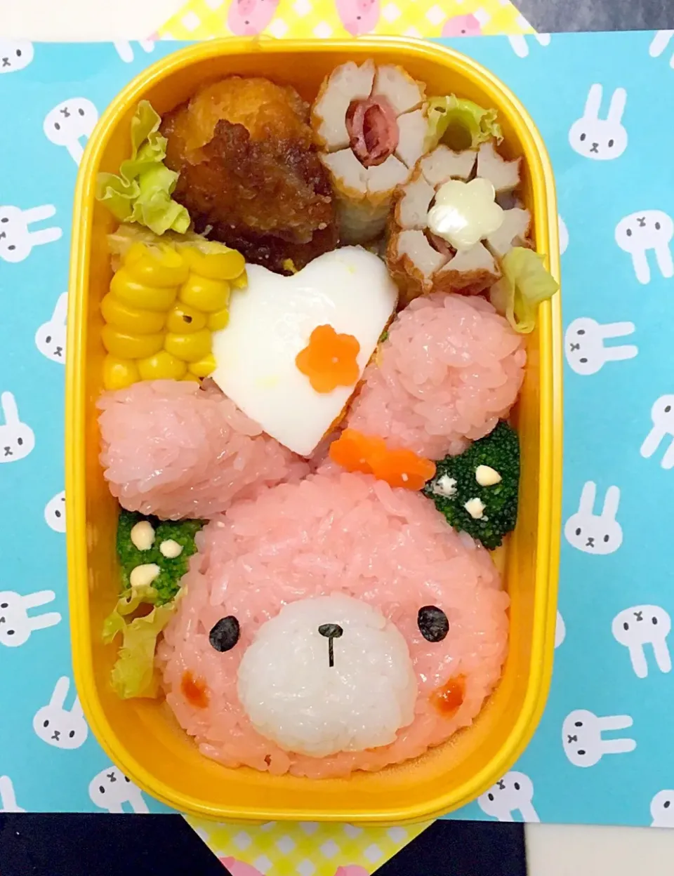 うさぎのお弁当#キャラ弁|休日限定ままさん