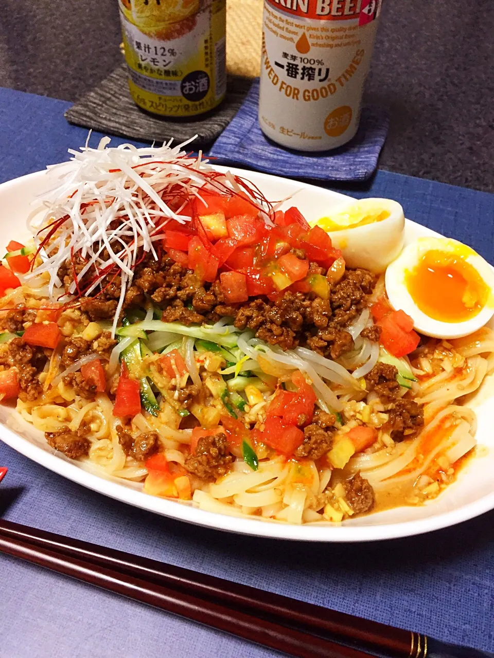 Snapdishの料理写真:冷やし担々うどん|ほっけまんさん