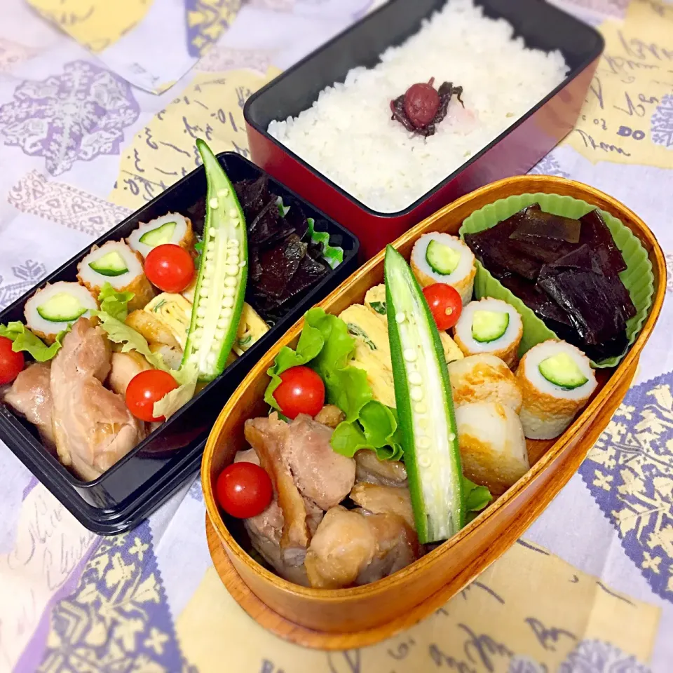 Snapdishの料理写真:7/3 高校男子のお弁当&パパ弁|おおけいさん