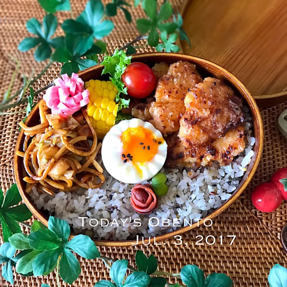 高校生息子弁当〜胸肉コチジャン焼き✨|まぁちゃんさん