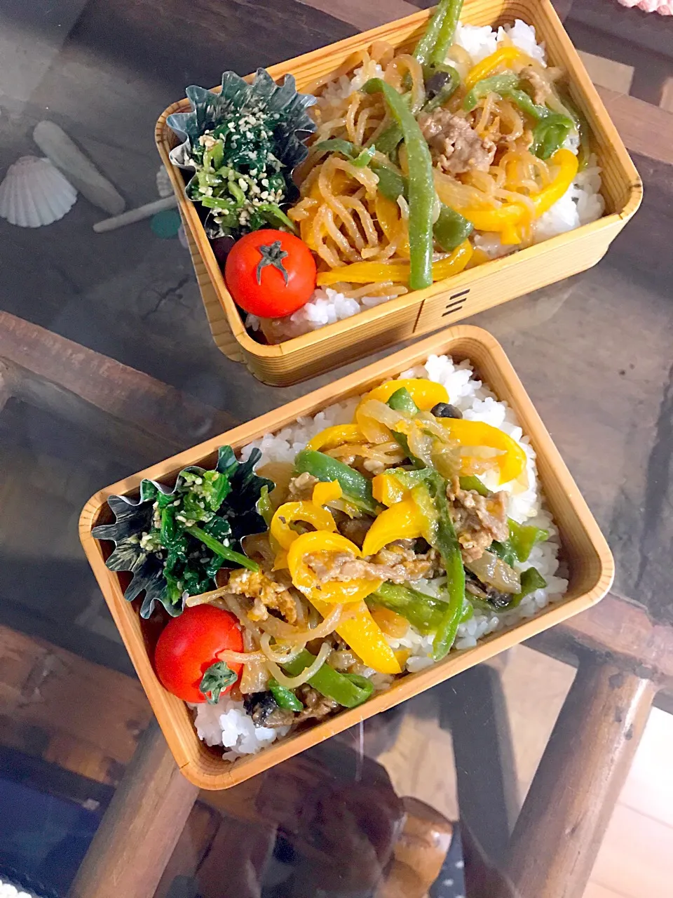 チャプチェお弁当。ほうれん草のごま和えも|Kumi_loveさん