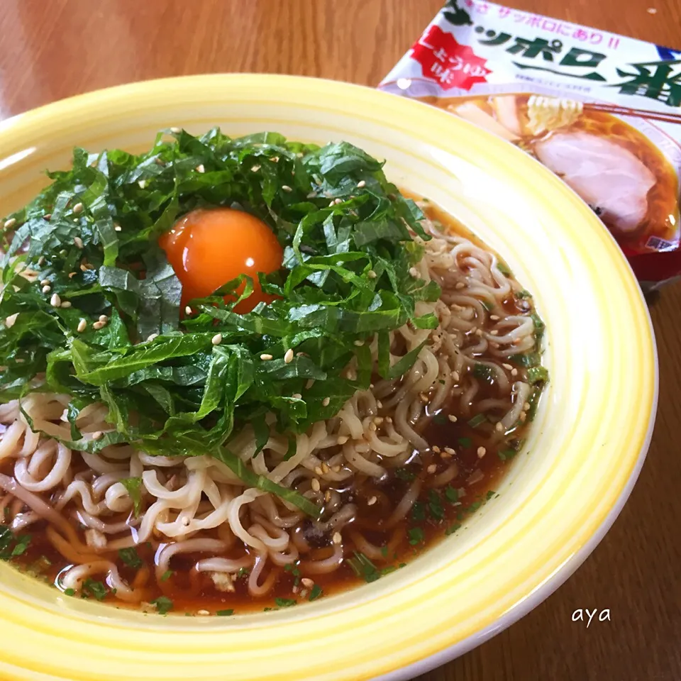 大葉の巣篭もり冷やしラーメン|あやさん