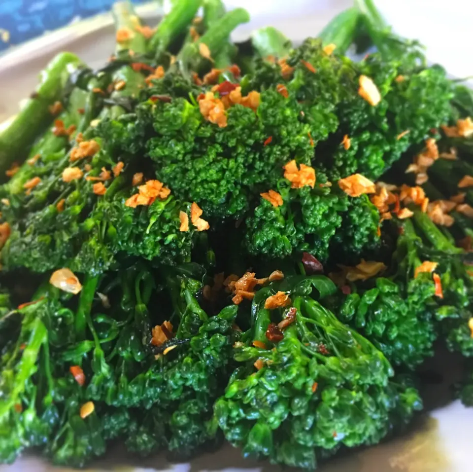 Broccolini With Lots Of Garlic‼️|mamaeriさん