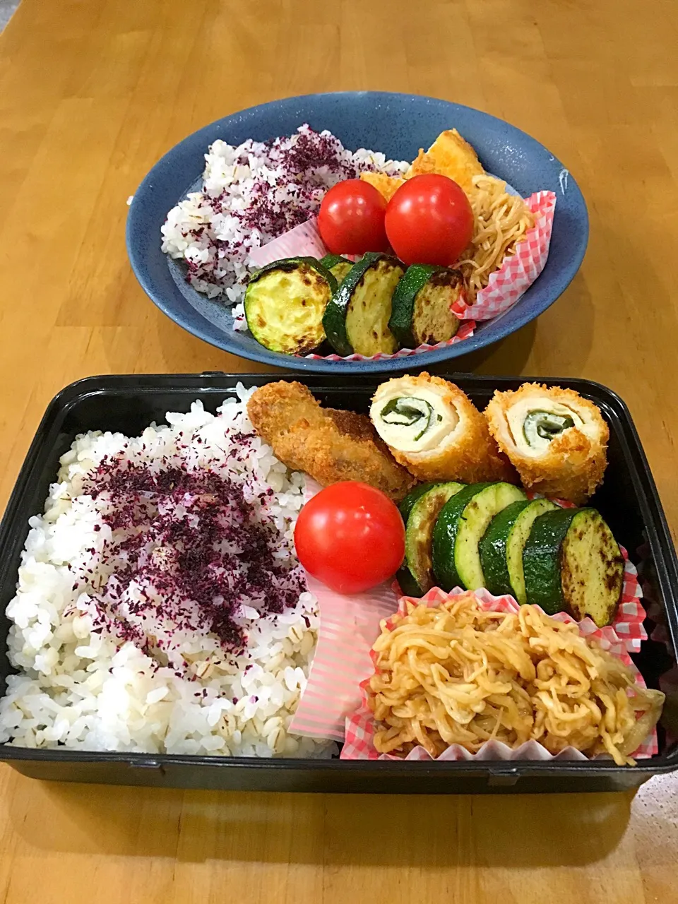 2017/7/3パパ弁&高二長女テストプレートランチ|あくびママさん